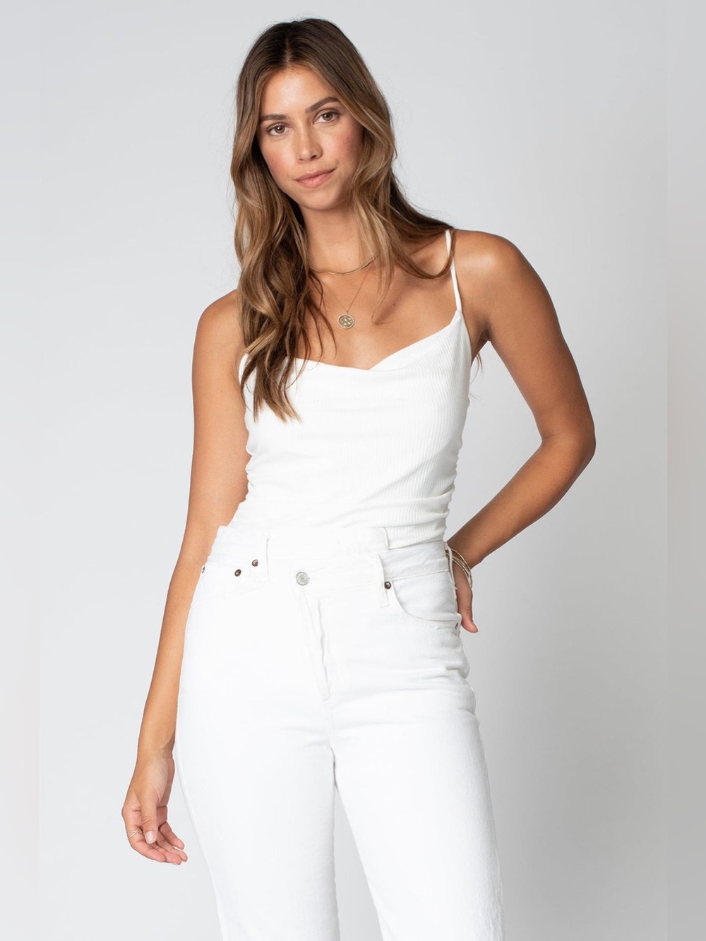 Intimately Free People White Cowl Neck Camisole - Size S